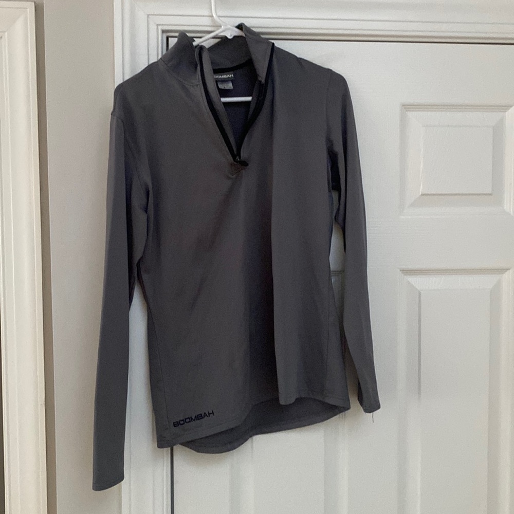 Women’s Boombah 1/4 zip, wicking material, medium weight. Size large.